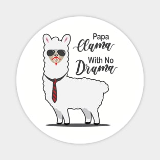 Papa Llama With No Drama Magnet